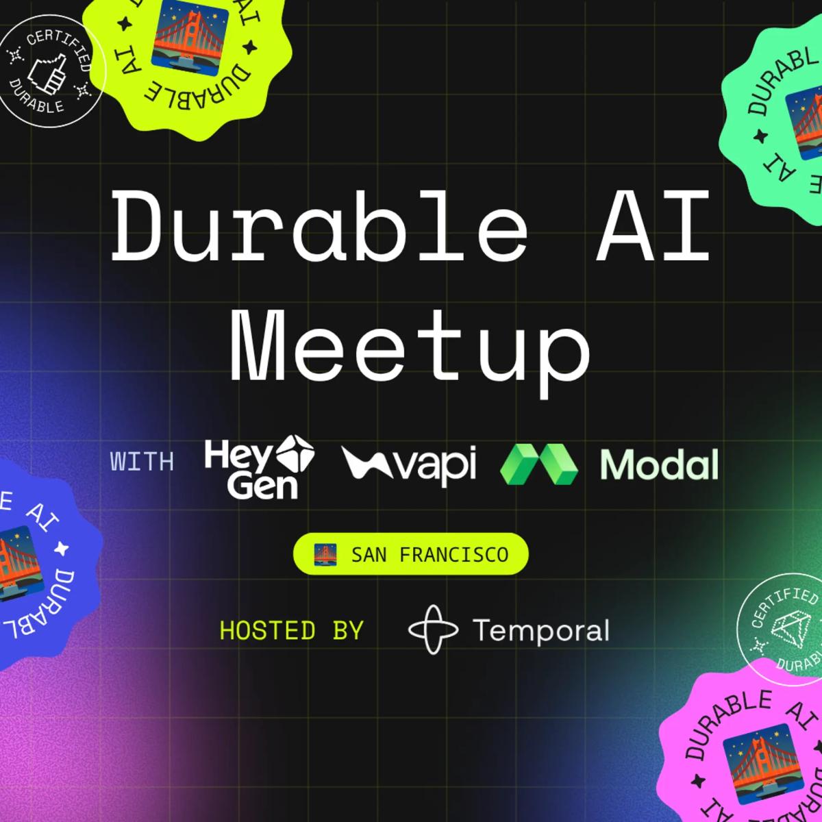 Durable Multimodal AI Meetup with HeyGen, Vapi, and Modal