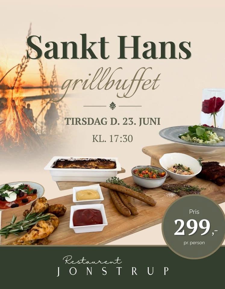 🔥 Sankt Hans-aften: Grillbuffet til 299 kr. per person