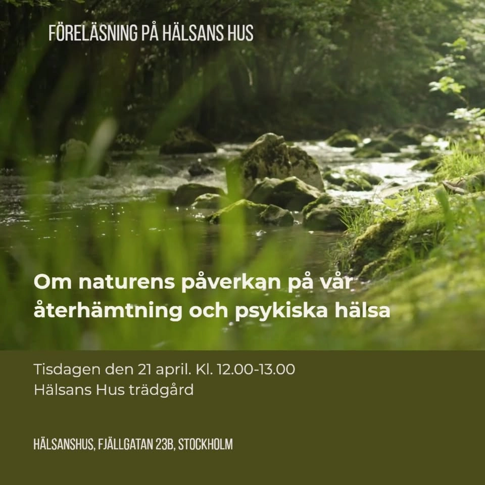 Naturens påverkan på vår återhämtning och psykiska hälsa. Häng med oss ut -metoden