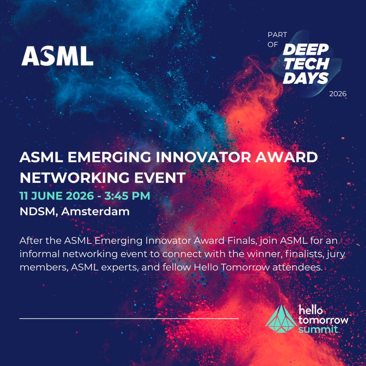 ASML Emerging Innovator Award Networking Event