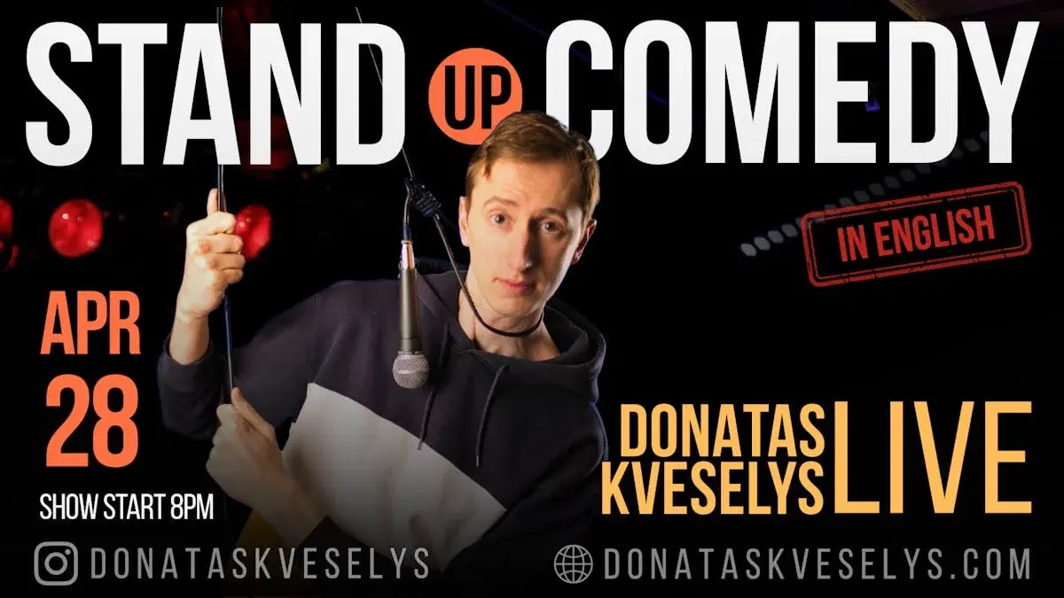 Stand-up Comedy In English • Donatas Kveselys @Gothenburg April 28th