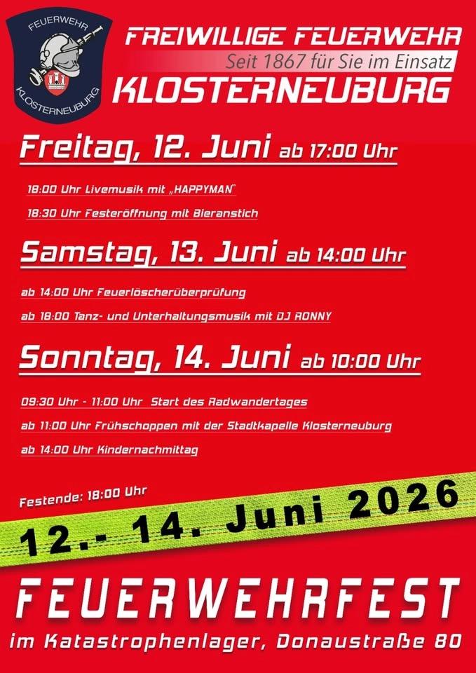 Feuerwehrfest Klosterneuburg 2026
