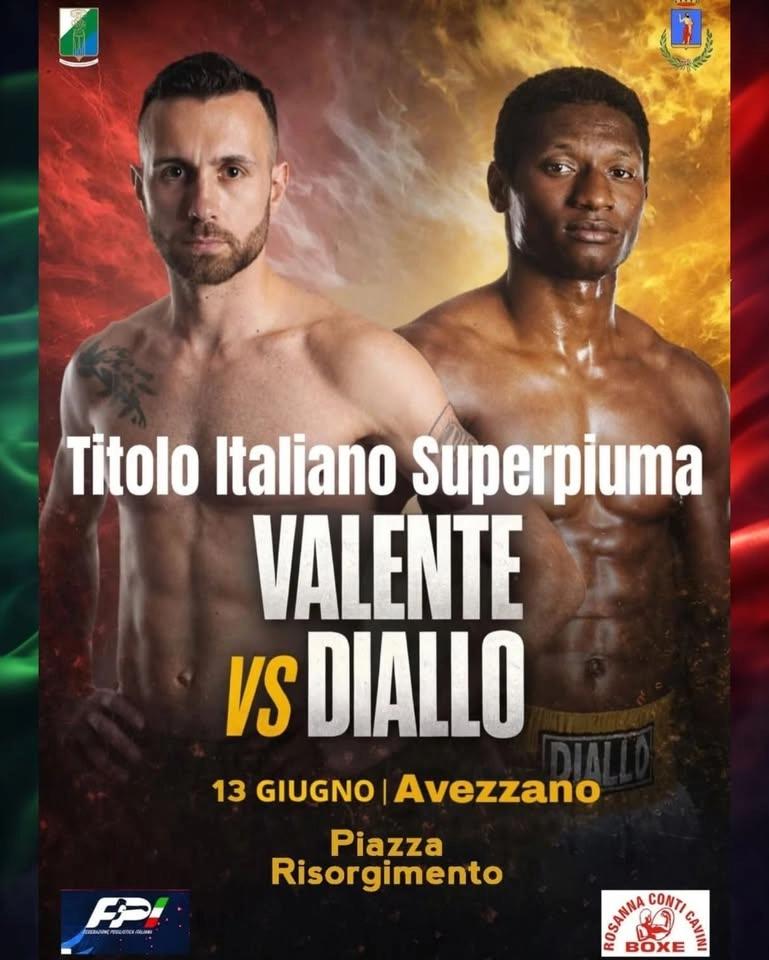 TITOLO ITALIANO SUPERPIUMA ¬ GIANLUCA VALENTE VS MOHAMED DIALLO