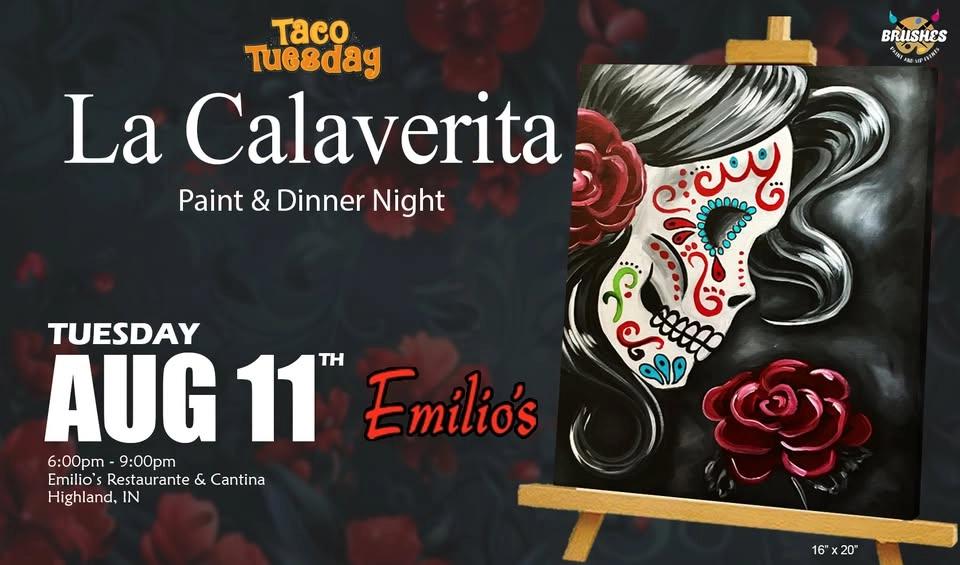 La Calaverita Paint & Dinner Paint Night at Emilio's