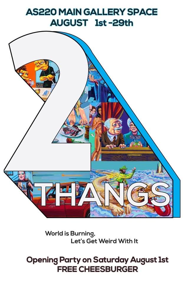 Two Thangs art opening at AS220 Main Space