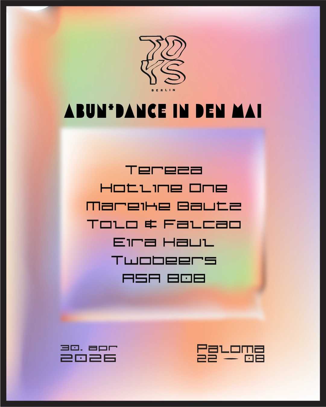 TOYS abun*dance in den Mai