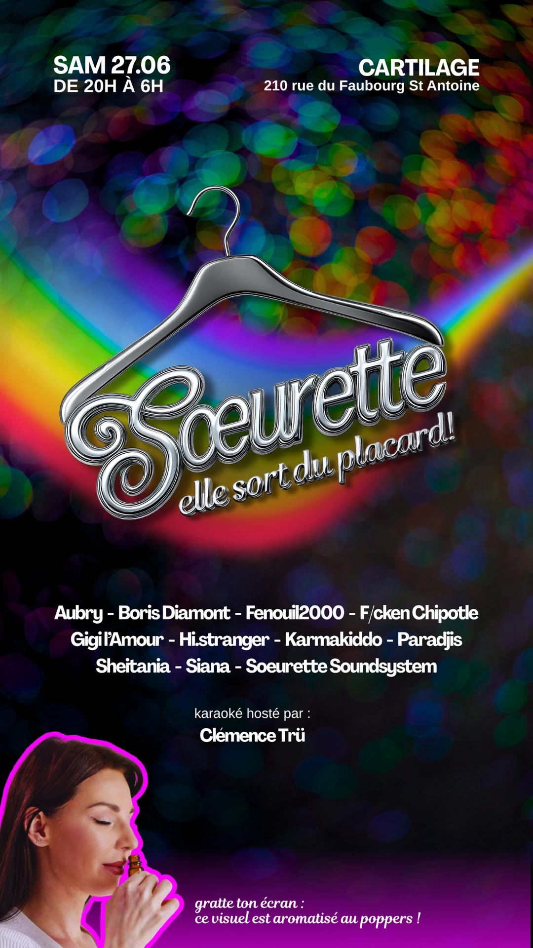 SOEURETTE, elle sort du placard