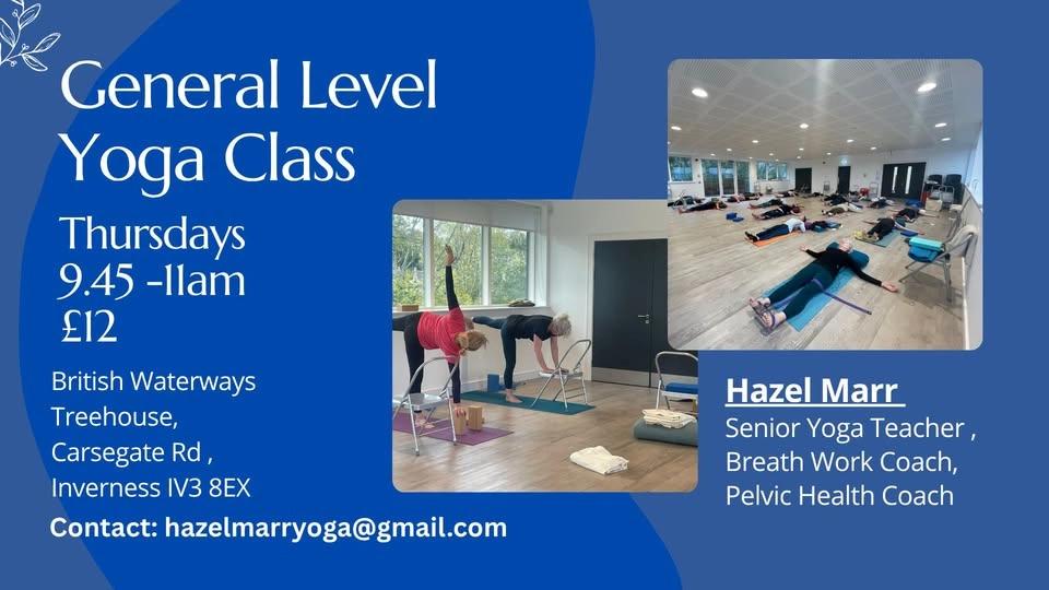 General level yoga class, suitable for all levels.