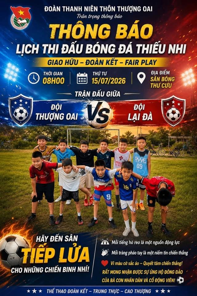 Bóng đá thiếu nhi 2026