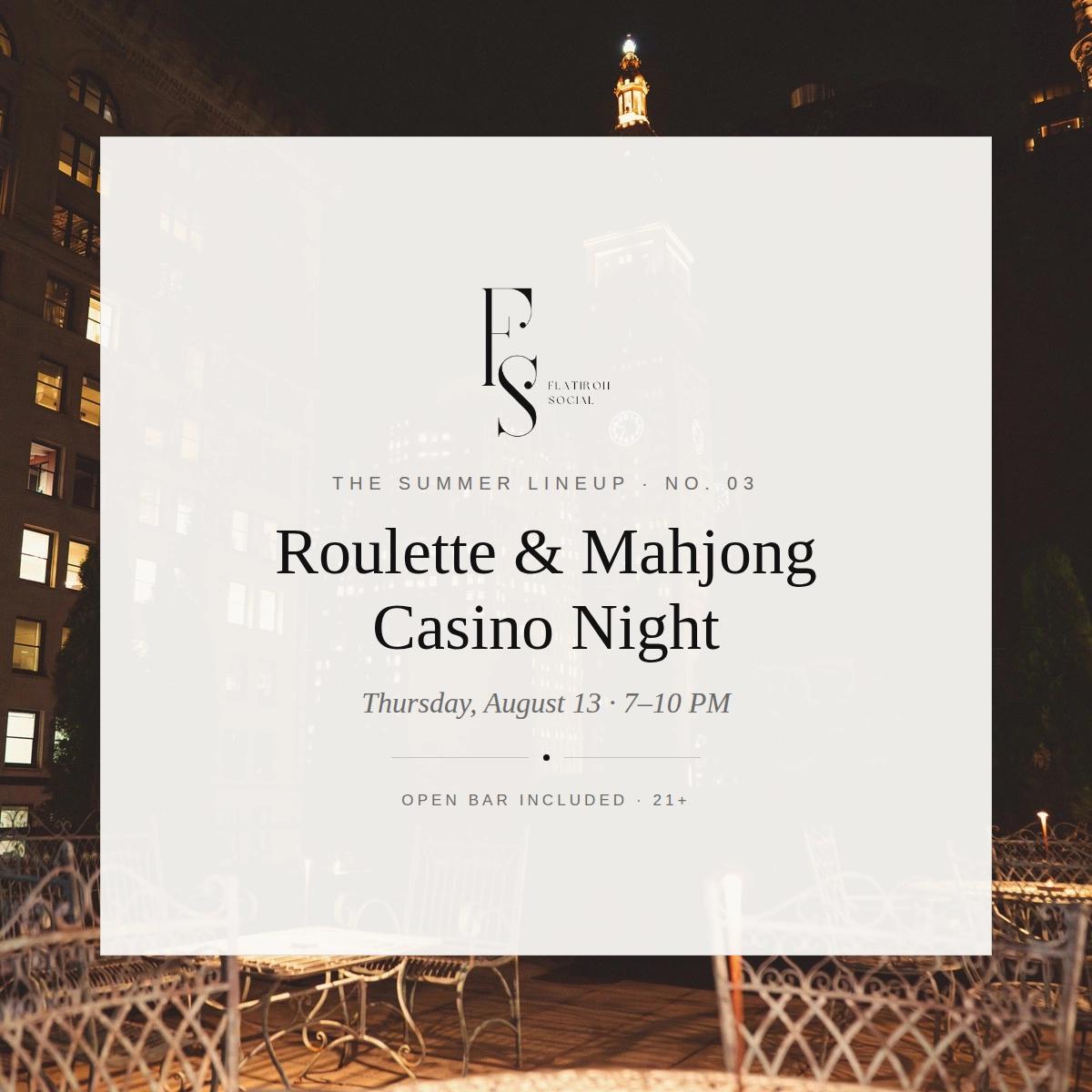 No. 03 — Roulette & Mahjong Casino Night 🔴⚫️🀄️