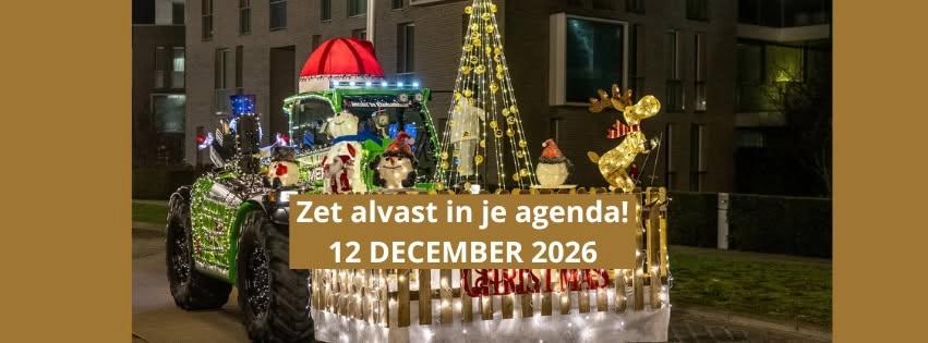 Verlichte Kersttractorstoet Tielrode