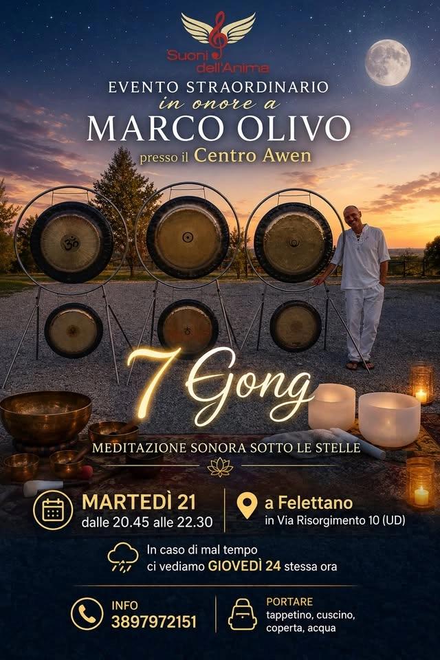 7 Gong, il più grande della regione in onore a Marco Olivo