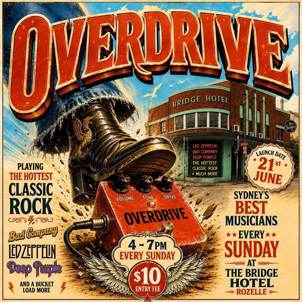 OVERDRIVE - NEW SUNDAY RESIDENCY!