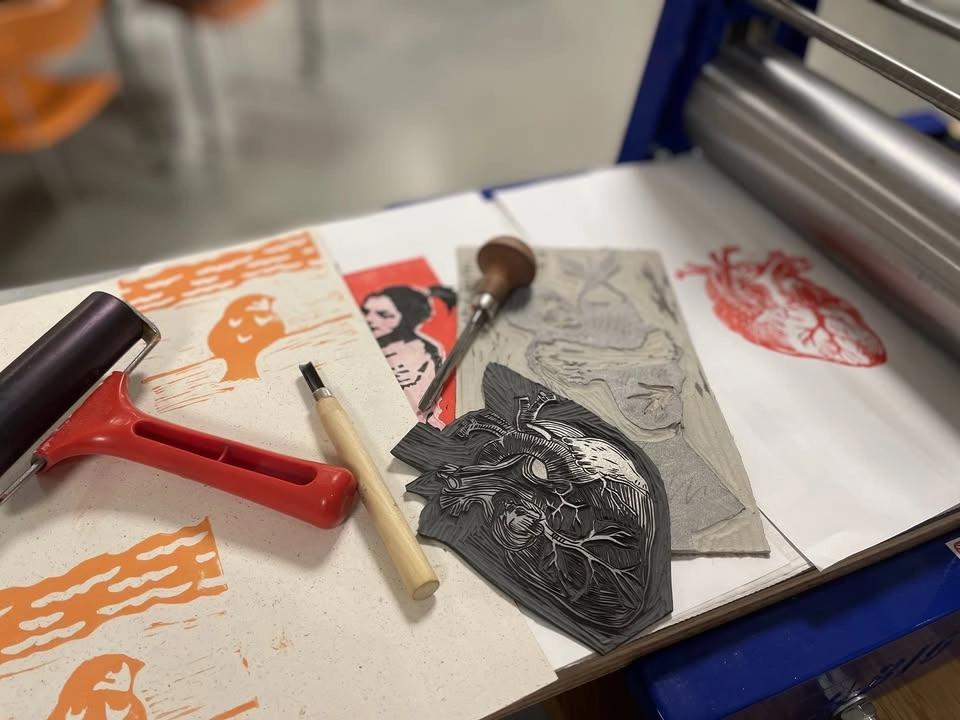 Göteborgskalaset: Workshop i linoleumtryck