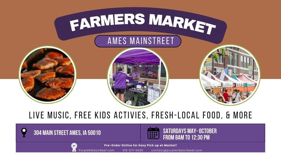 Purple Ribbon Beef at Ames Main Street Farmers Market