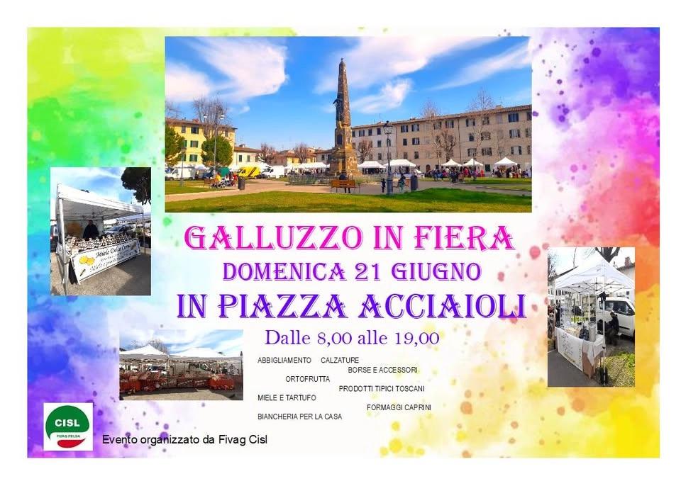 GALLUZZO IN FIERA DOMENICA 21 GIUGNO IN PIAZZA ACCIAIOLI A FIRENZE