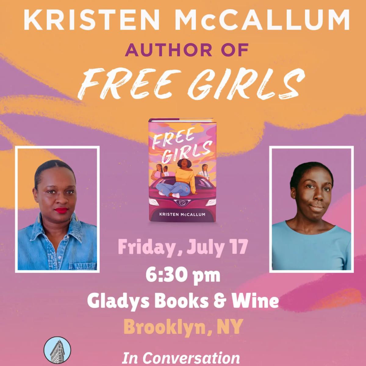 Author Event: Free Girls by Kristen McCallum in Conversation with Jennifer Baker