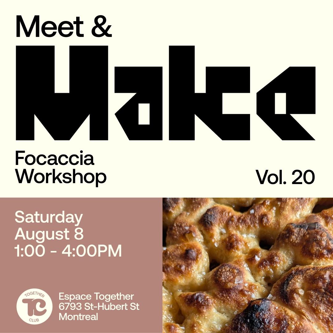 Meet & Make #20 – Focaccia 🍞