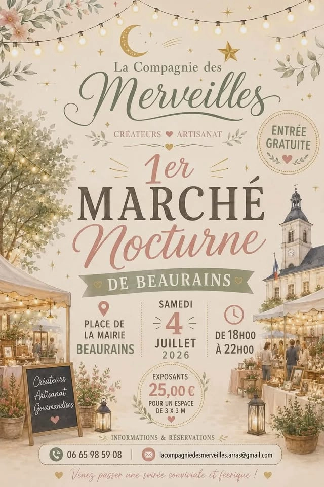 1er marché nocturne à Beaurains le 4 juillet 2026