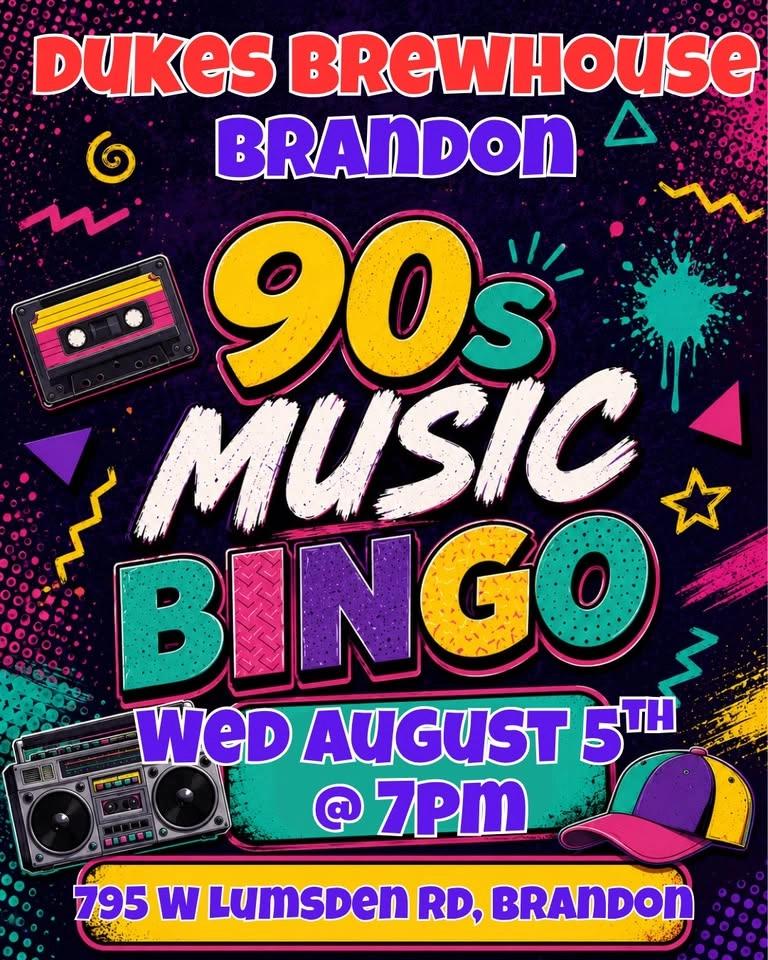 90's Hits Music Bingo @ Dukes Brewhouse Brandon