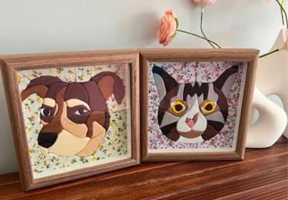 Kinusaiga Fabric Art - Pet Portrait