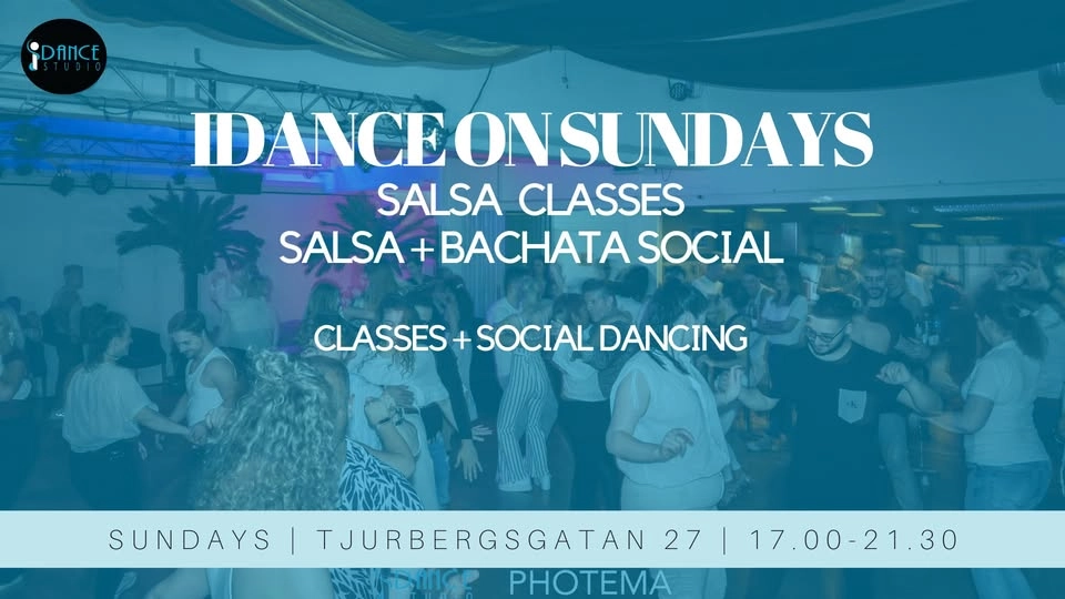 iDance on Sundays - Drop in classes in Salsa - Socialdance in 2 rooms Salsa + Bachata