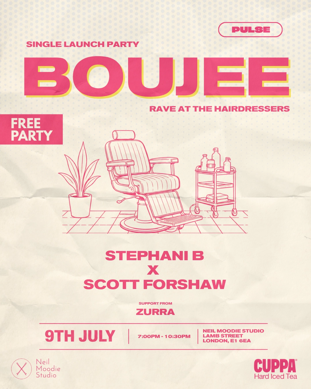 Pulse presents: Stephani B x Scott Forshaw Hairdresser Pop Up Party
