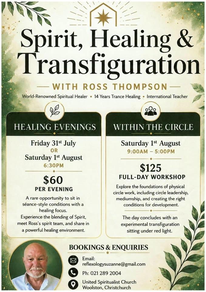 Two special 'Healing Evenings' with Ross Thompson