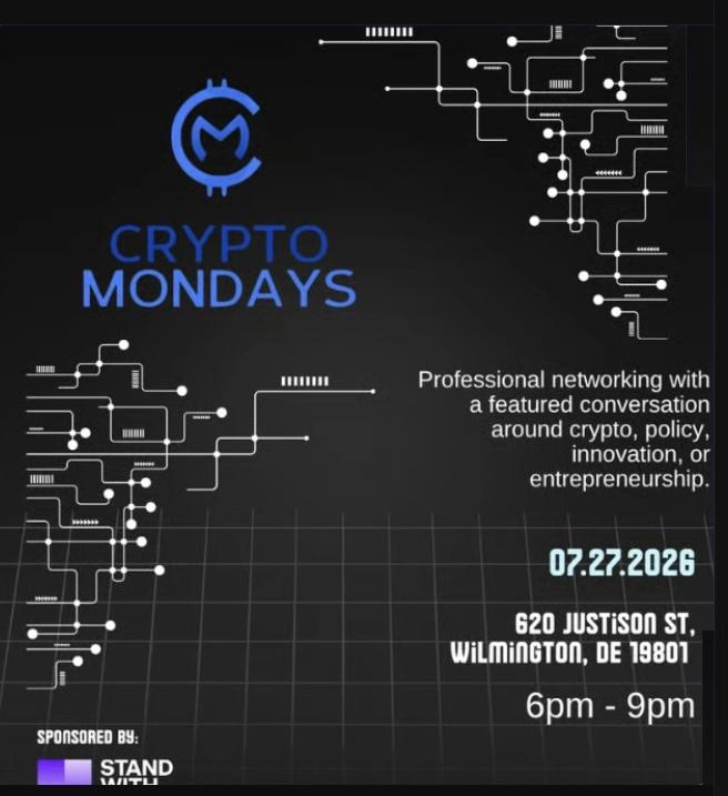 CryptoMondays Delaware - July 2026