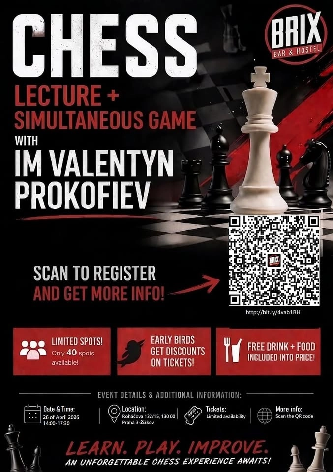 Brix Chess Club Special Event featuring IM Valentyn Prokofiev