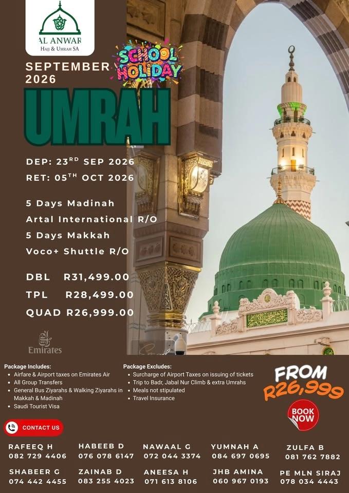 SEPTEMBER 2026 UMRAH