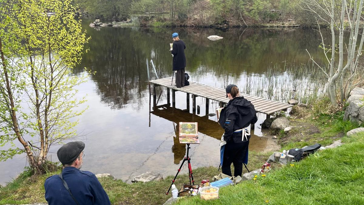 Learn outdoor oil painting