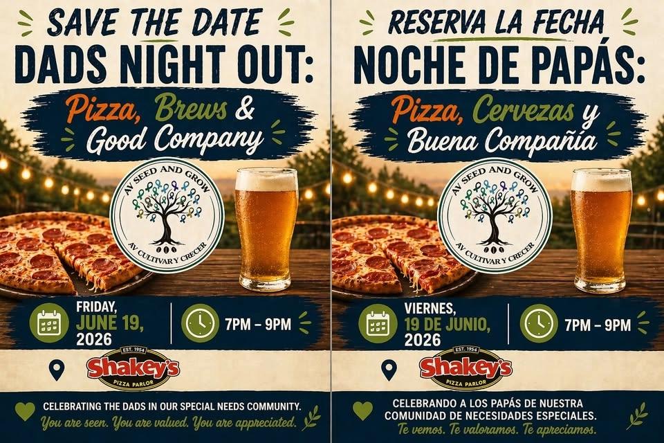2026 DADS NIGHT OUT:
Pizza, Brews & Good Company