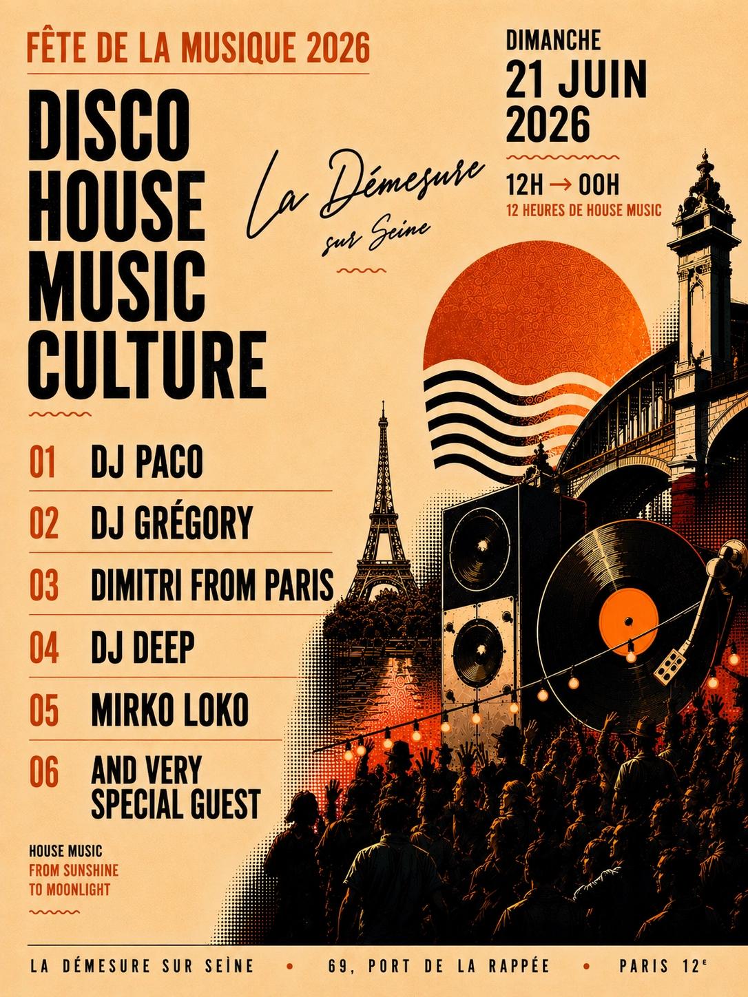 FÊTE DE LA MUSIQUE EDITION: DISCO HOUSE MUSIC CULTURE