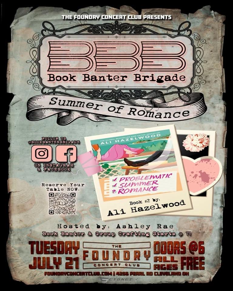 JULY BOOK BANTER BRIGADE @ THE FOUNDRY