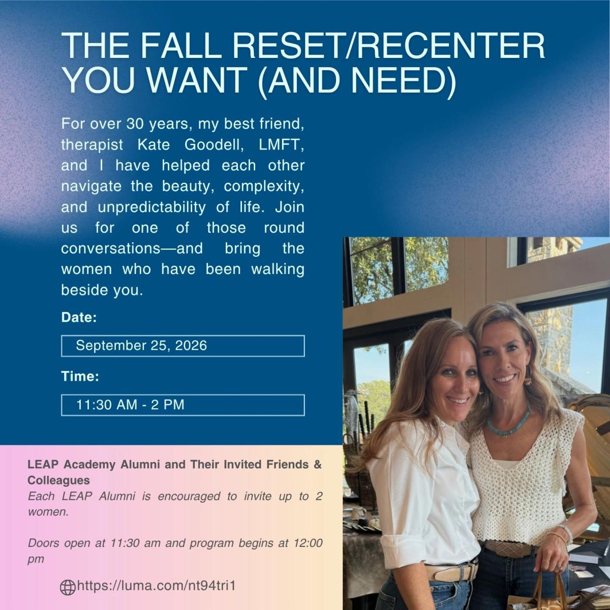 The Fall Reset/Recenter You Want (and Need)