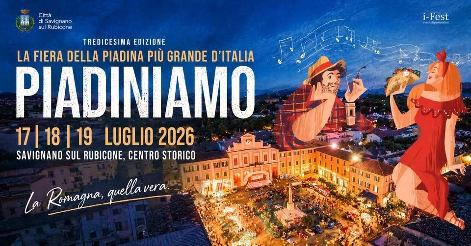 Piadiniamo XIII Edizione: 17-18-19 Luglio 2026