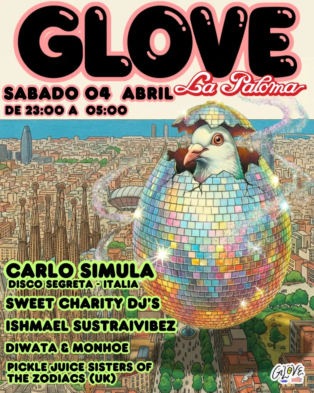 GLOVE PARTY: Carlo Simula + Sweet Charity DJ's + Ishmael Sustraivibez