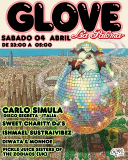 GLOVE PARTY: Carlo Simula + Sweet Charity DJ's + Ishmael Sustraivibez