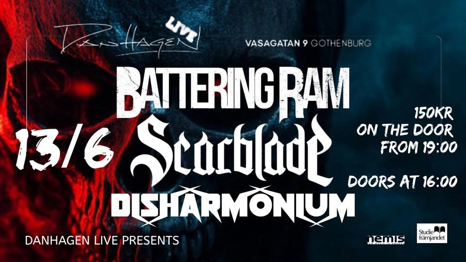 DANHGEN LIVE PRESENTERAR, BATTERING RAM, SCARBLADE, DISHARMONIUM.