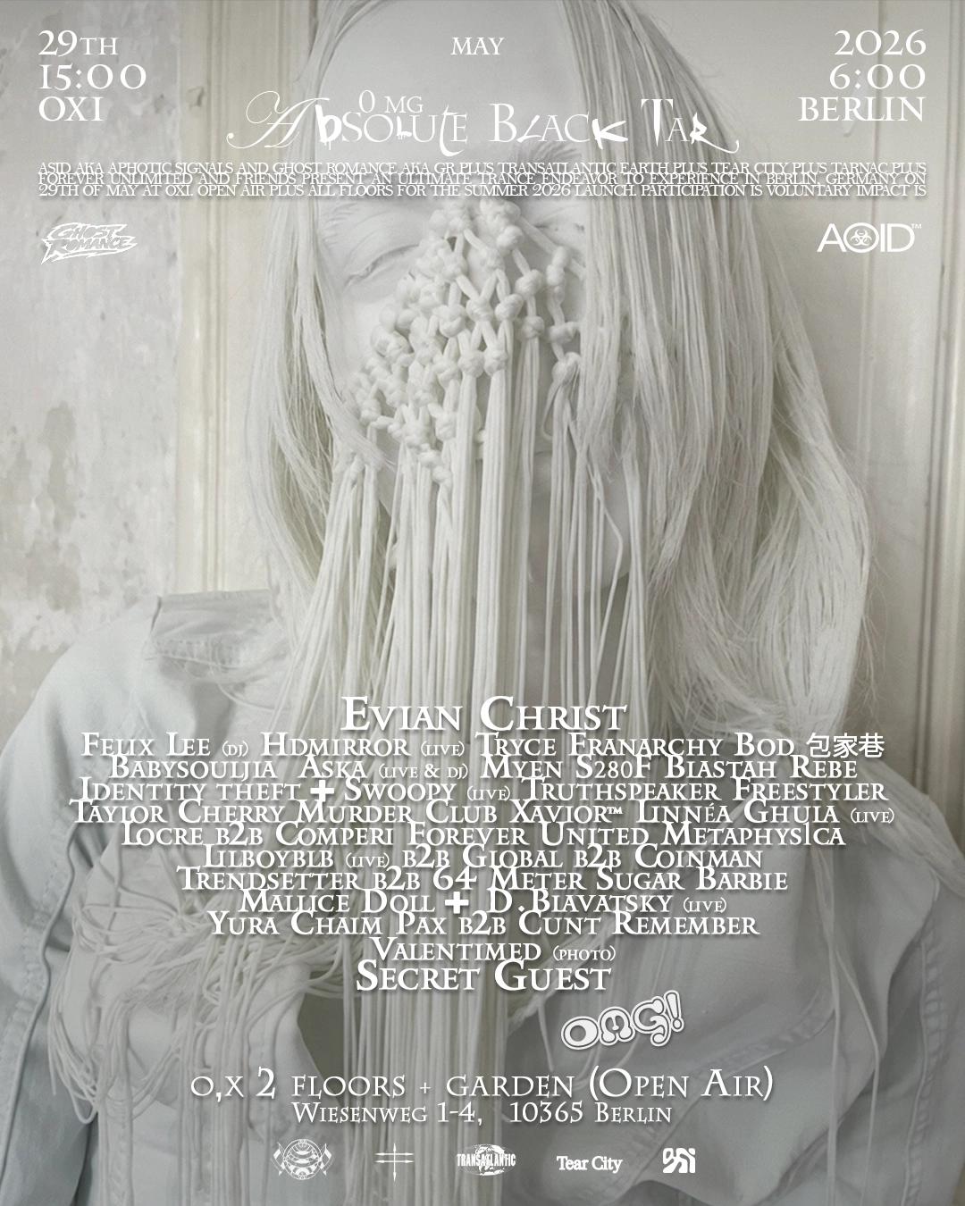 ASID x GHOSTROMANCE: 0mg! Absolute (Black Tar): Evian Christ, Felix Lee, The Femcels