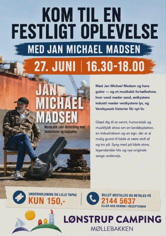 Kom til en festlig oplevelse med Jan Michael Madsen, "hva dælen nøler du efter"