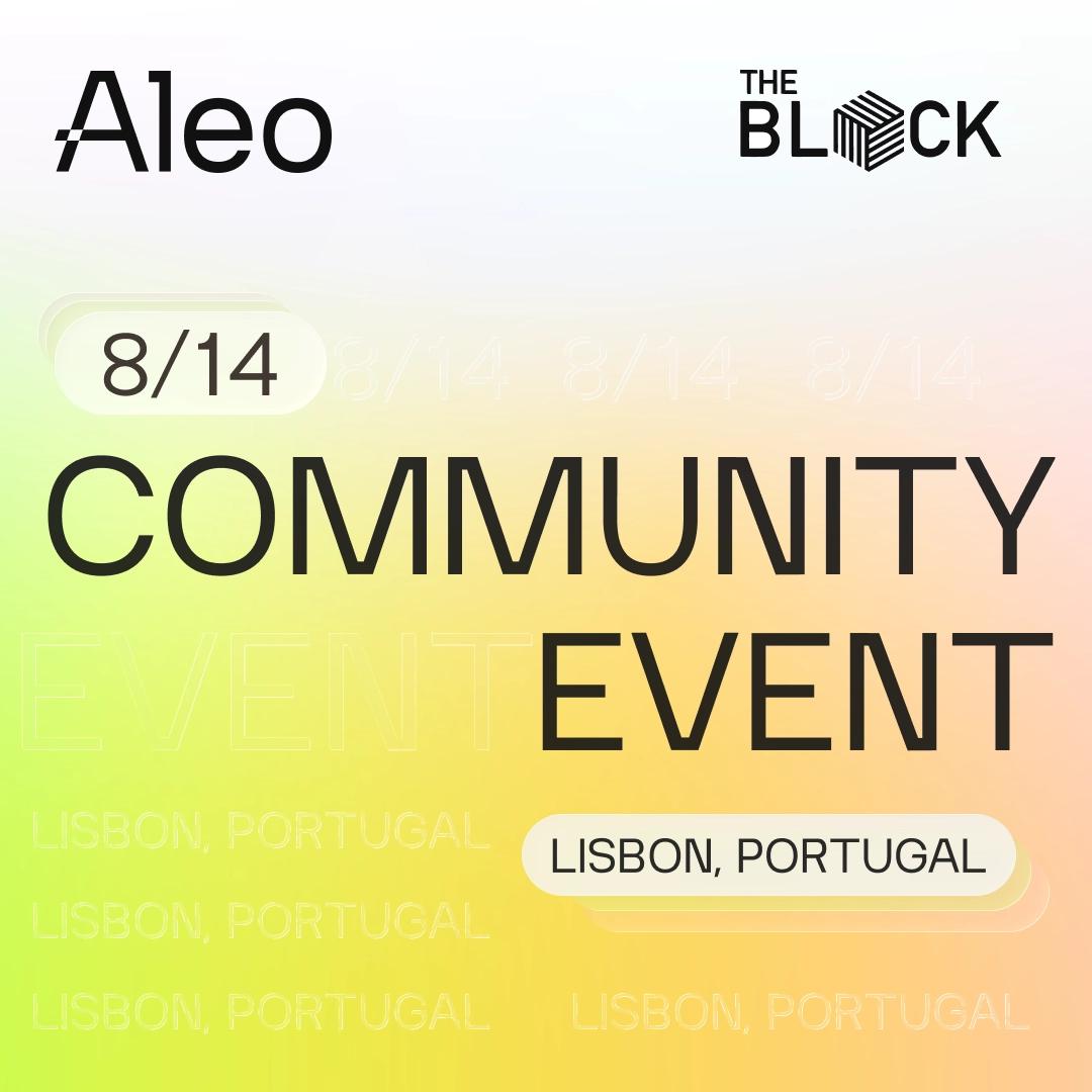 Aleo: Lisbon Community Event