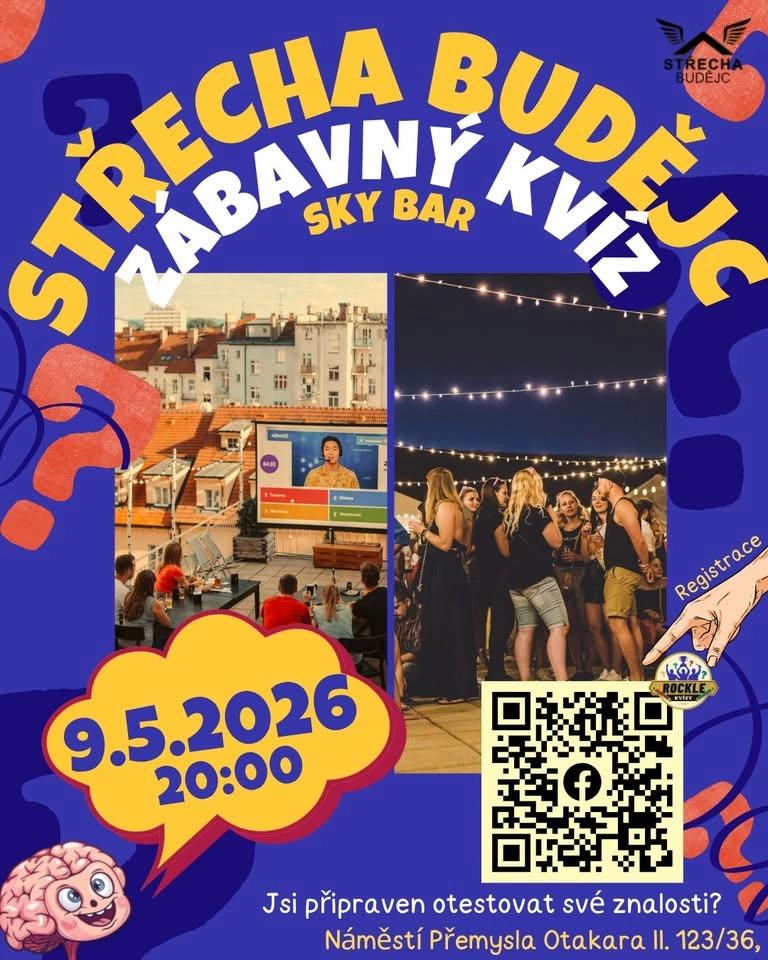 Zábavný Kvíz - SkyBar Střecha Budějc