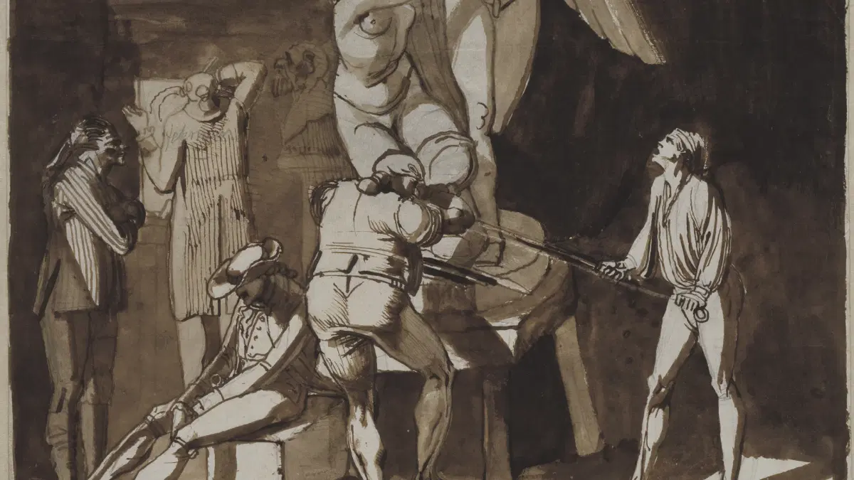 I skulptören Sergels ateljé i Rom