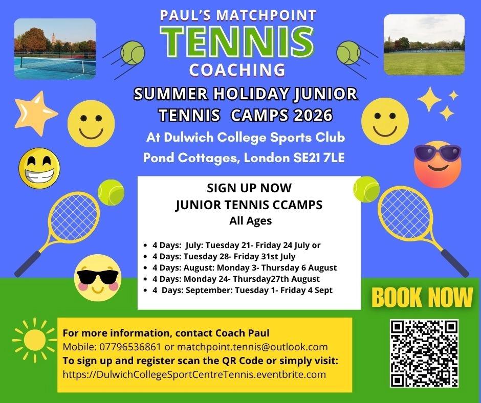 Summer Junior Holiday Camps @Dulwich College Sports Club