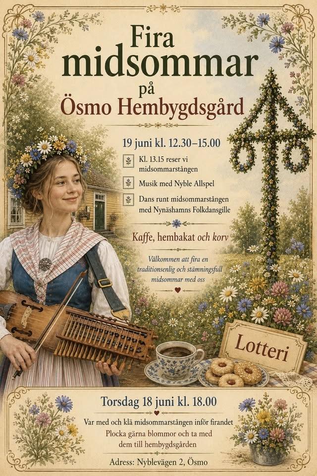 Midsommar på Ösmo Hembygdsgård