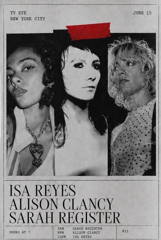 Isa Reyes, Alison Clancy, Sarah Register