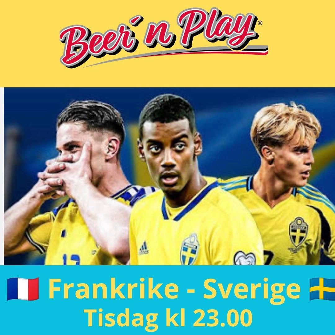 Frankrike – Sverige på Beer’n Play Hornstull