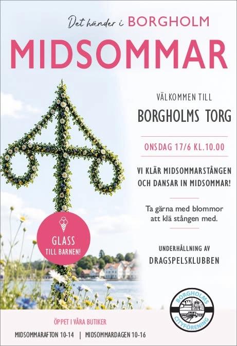 Vi klär midsommarstången